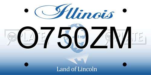 O750ZM Illinois License Plate