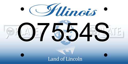 O7554S Illinois License Plate