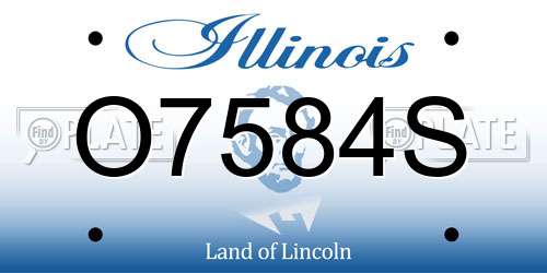 O7584S Illinois License Plate