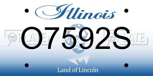 O7592S Illinois License Plate