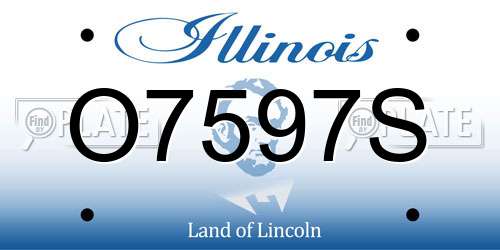 O7597S Illinois License Plate