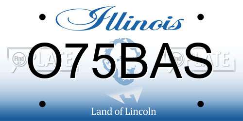 O75BAS Illinois License Plate