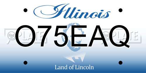 O75EAQ Illinois License Plate