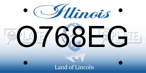 O768EG Illinois License Plate