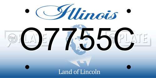 O7755C Illinois License Plate