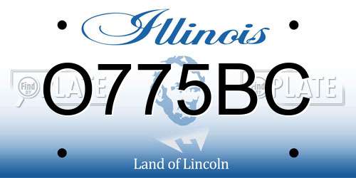 O775BC Illinois License Plate