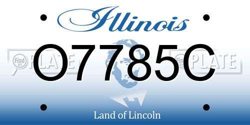 O7785C Illinois License Plate