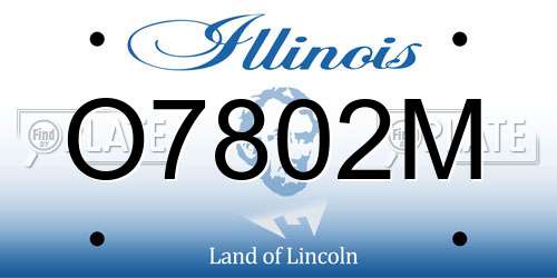 O7802M Illinois License Plate