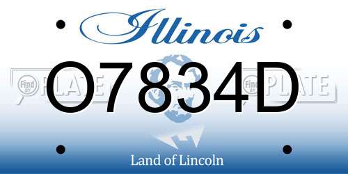O7834D Illinois License Plate