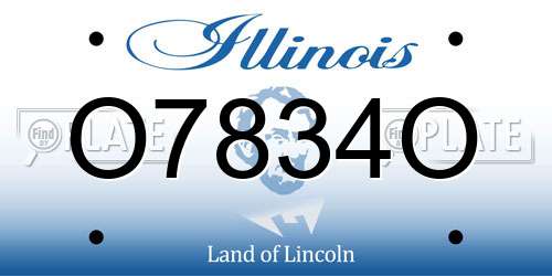 O7834O Illinois License Plate