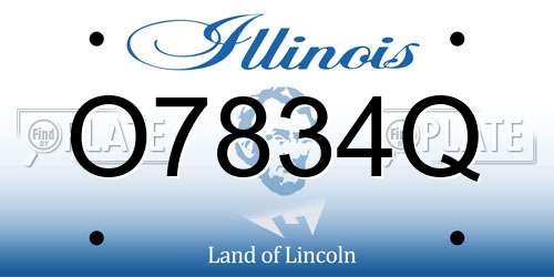 O7834Q Illinois License Plate
