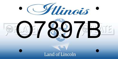 O7897B Illinois License Plate