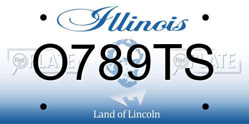 O789TS Illinois License Plate