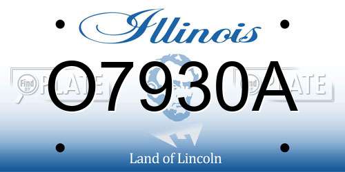 O7930A Illinois License Plate