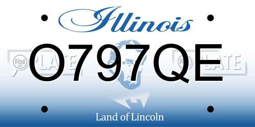 O797QE Illinois License Plate