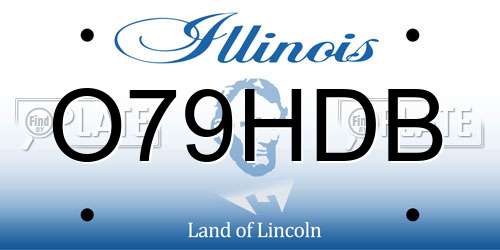O79HDB Illinois License Plate