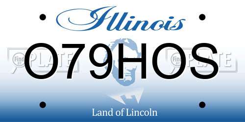O79HOS Illinois License Plate
