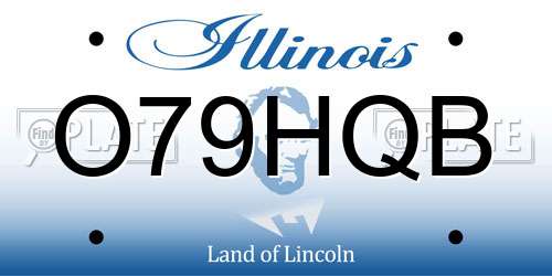 O79HQB Illinois License Plate