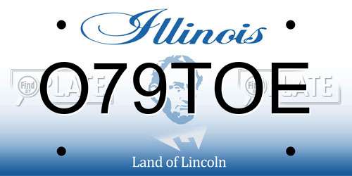 O79TOE Illinois License Plate