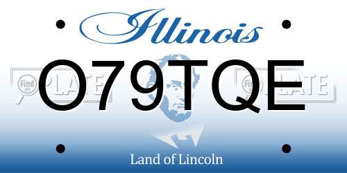 O79TQE Illinois License Plate