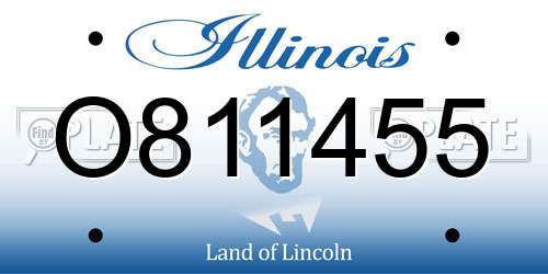 O811455 Illinois License Plate