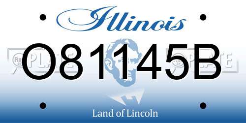 O81145B Illinois License Plate