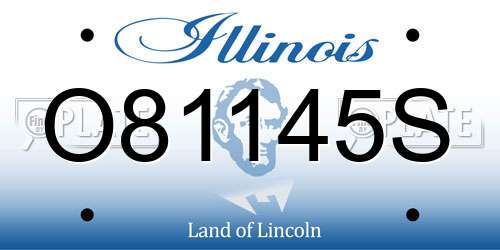 O81145S Illinois License Plate