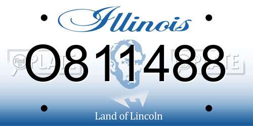 O811488 Illinois License Plate
