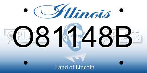 O81148B Illinois License Plate