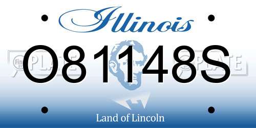 O81148S Illinois License Plate