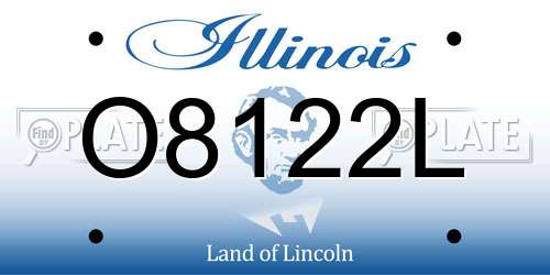 O8122L Illinois License Plate