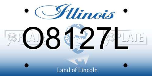 O8127L Illinois License Plate