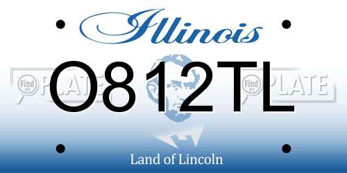O812TL Illinois License Plate