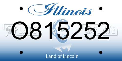 O815252 Illinois License Plate