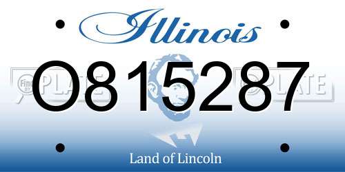 O815287 Illinois License Plate