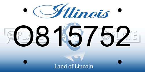 O815752 Illinois License Plate