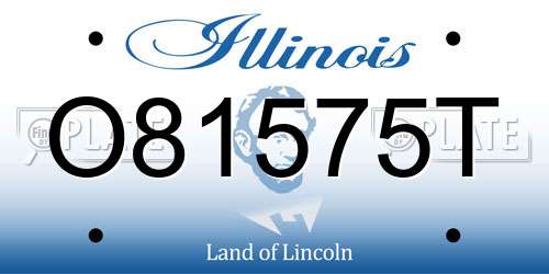 O81575T Illinois License Plate