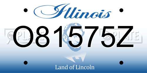 O81575Z Illinois License Plate