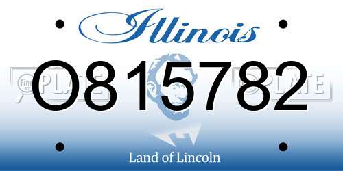 O815782 Illinois License Plate