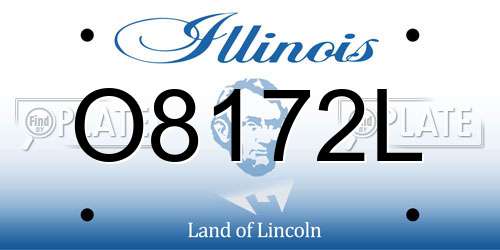 O8172L Illinois License Plate