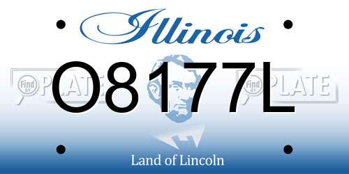 O8177L Illinois License Plate