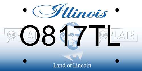 O817TL Illinois License Plate