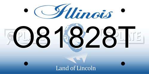 O81828T Illinois License Plate