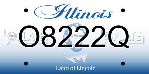 O8222Q Illinois License Plate