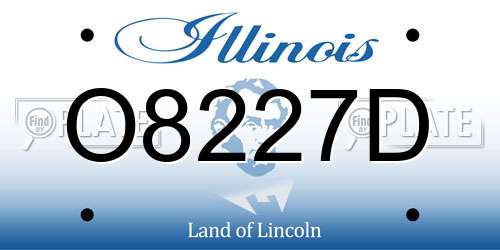 O8227D Illinois License Plate