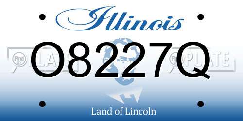 O8227Q Illinois License Plate