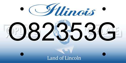 O82353G Illinois License Plate