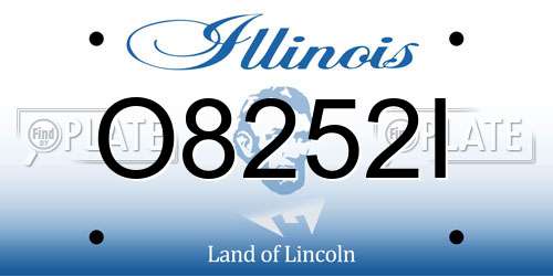 O8252I Illinois License Plate