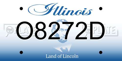 O8272D Illinois License Plate