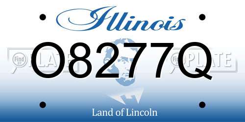O8277Q Illinois License Plate